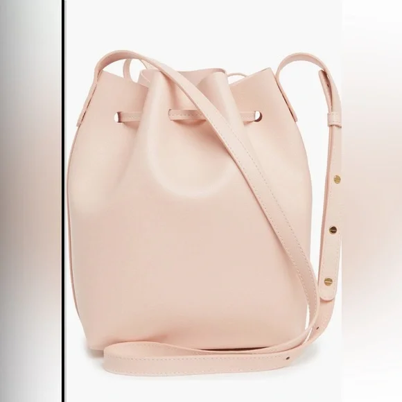 Mansur Gavriel Mini Saffiano Leather Bucket Bag DAHLIA